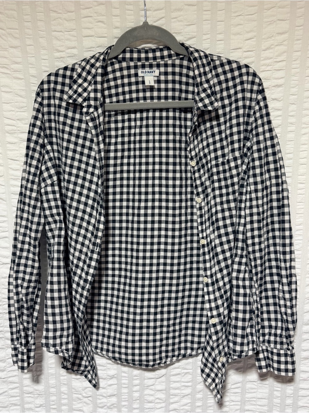 Old Navy Black & White Gingham Shirt